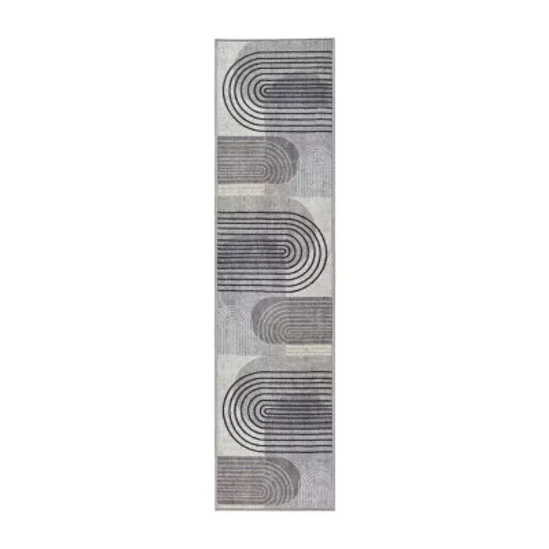 Town And Country Avani Stripe Washable 19" X 78" Indoor Rectangular Runner