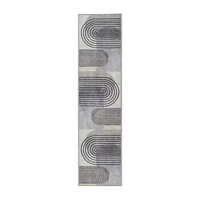 Town And Country Avani Stripe Washable 19" X 78" Indoor Rectangular Runner