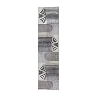 Town And Country Avani Stripe Washable 19" X 78" Indoor Rectangular Runner