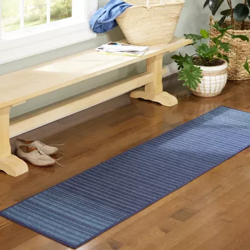 Town And Country Layne Stripe Washable 19" X 78" Indoor Rectangular Runner