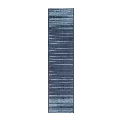 Town And Country Layne Stripe Washable 19" X 78" Indoor Rectangular Runner