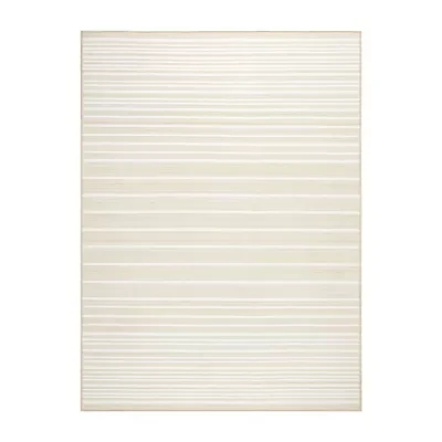 Town And Country Layne Stripe Washable Indoor Rectangular Area Rug