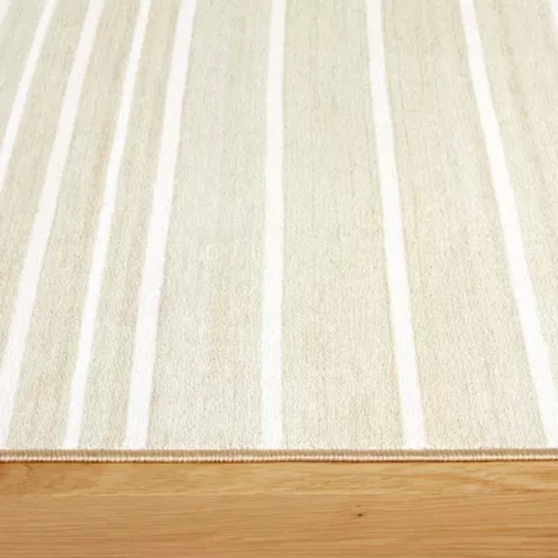 Town And Country Layne Stripe Washable Indoor Rectangular Area Rug