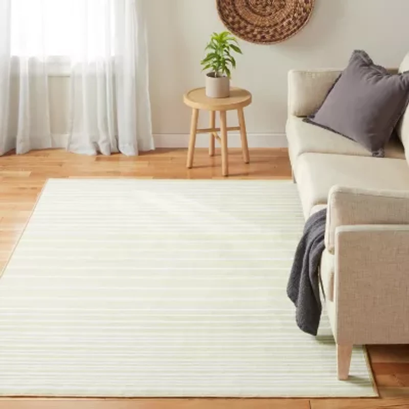 Town And Country Layne Stripe Washable Indoor Rectangular Area Rug