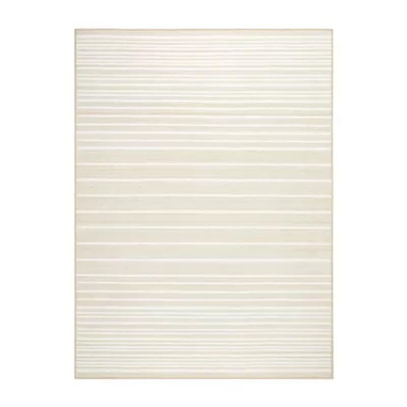 Town And Country Layne Stripe Washable Indoor Rectangular Area Rug