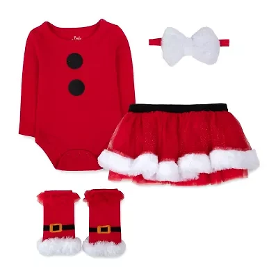 Baby Essentials Girls 4-pc. Clothing Set