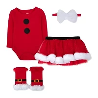 Baby Essentials Girls 4-pc. Clothing Set