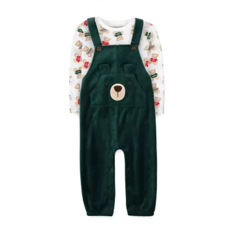 Baby Essentials Bear Boys 2-pc. Overall Set