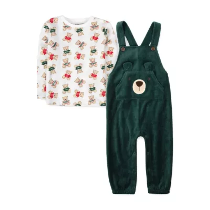 Baby Essentials Bear Boys 2-pc. Overall Set