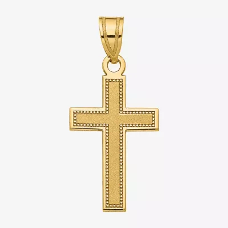 Unisex Adult 10K Gold Cross Pendant