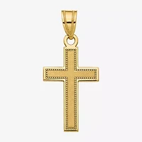Unisex Adult 10K Gold Cross Pendant