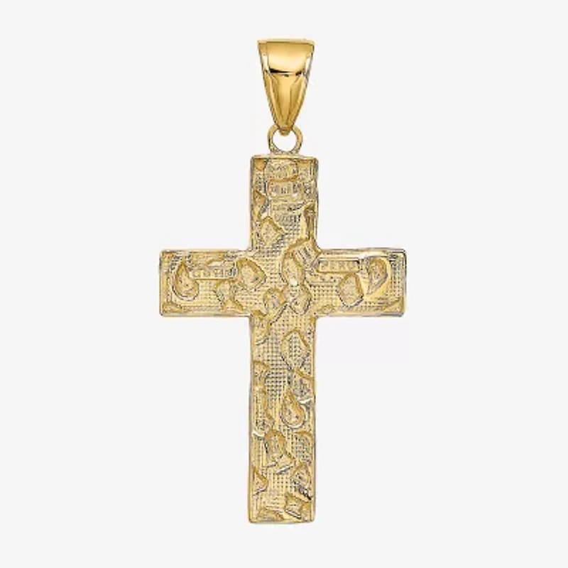 Unisex Adult 10K Gold Cross Pendant