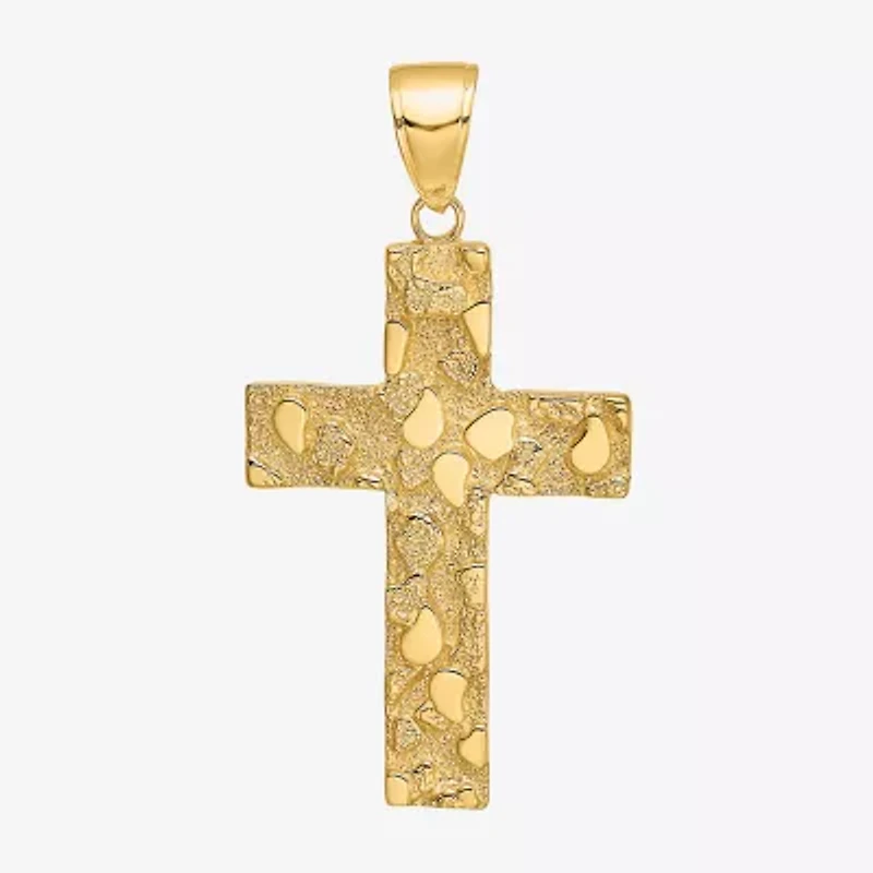 Unisex Adult 10K Gold Cross Pendant