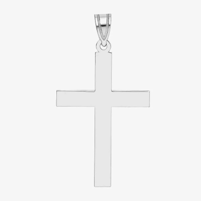 Unisex Adult 14K White Gold Cross Pendant