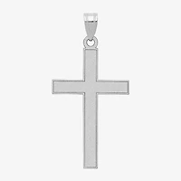 Unisex Adult 14K White Gold Cross Pendant