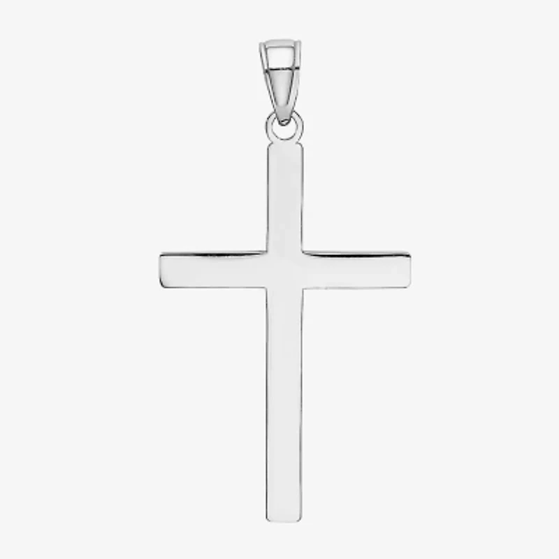 Unisex Adult 14K White Gold Cross Pendant