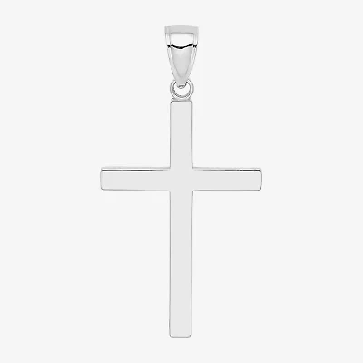 Unisex Adult 14K White Gold Cross Pendant