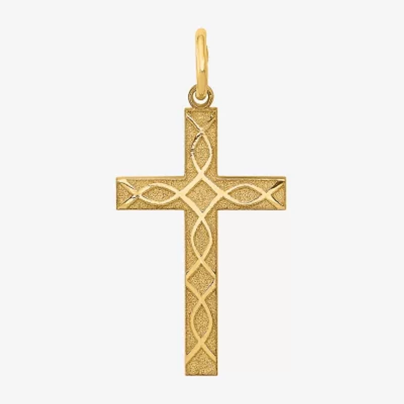 Unisex Adult 14K Gold Cross Pendant