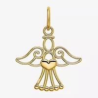 Womens 14K Gold Angel Pendant