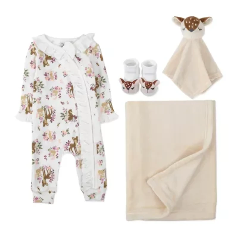 Baby Essentials Baby Girls 4-pc. Baby Clothing Set
