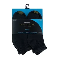 Gold Toe Athletic Sport Mens Breathable Multi-Pack 6 Pair Quarter Ankle Socks