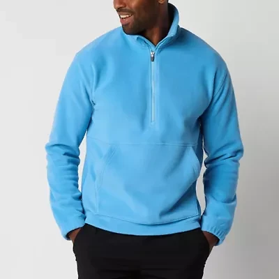 Xersion Polar Fleece Mens Long Sleeve Mock Neck Top