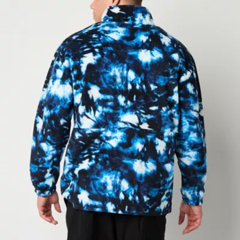 Xersion Polar Fleece Mens Long Sleeve Big and Tall Mock Neck Top