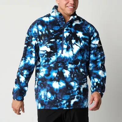Xersion Polar Fleece Mens Long Sleeve Big and Tall Mock Neck Top
