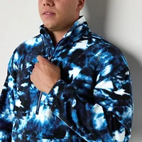 Xersion Polar Fleece Mens Long Sleeve Big and Tall Mock Neck Top
