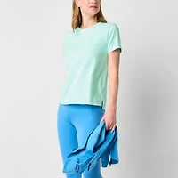 Xersion Womens Cotton Crew Neck Short Sleeve T-Shirt