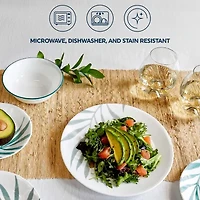 Corelle Solar Print 12-pc. Glass Dinnerware Set
