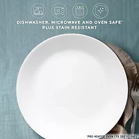 Corelle Shimmering White 8 Piece Glass Dinnerware Set