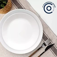 Corelle Shimmering White 8 Piece Glass Dinnerware Set