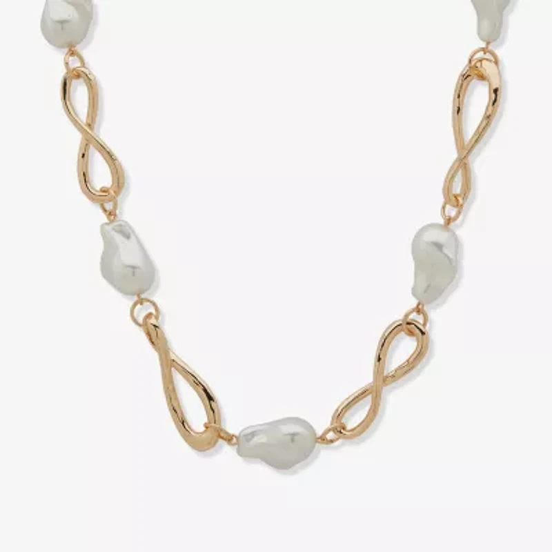 Worthington Gold Tone Womens 17 Inch Y Necklace