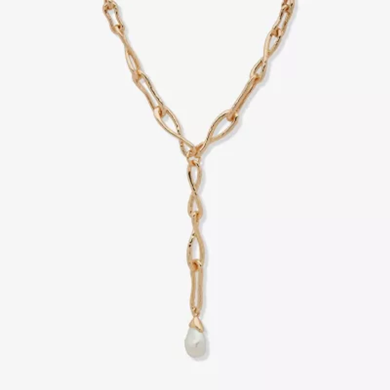 Worthington Gold Tone Womens 18 Inch Statement Necklace