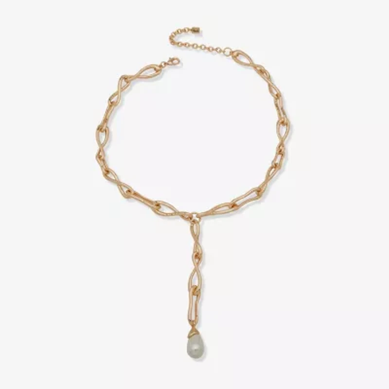 Worthington Gold Tone Womens 18 Inch Statement Necklace