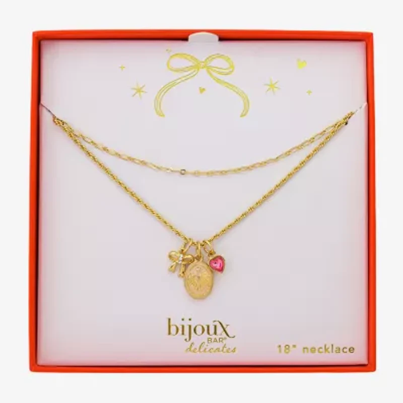 Bijoux Bar Delicates Gold Tone Womens 16 Inch Cable Chain Necklace
