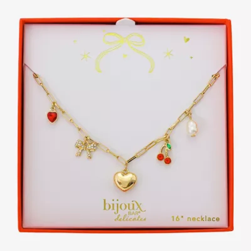 Bijoux Bar Delicates Gold Tone Womens 16 Inch Chain Necklace