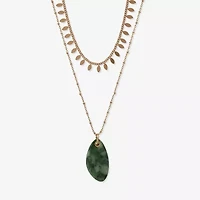 a.n.a Gold Tone Womens 18 Inch Strand Necklace