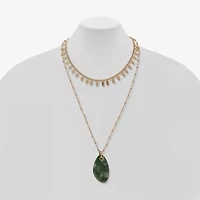 a.n.a Gold Tone Womens 18 Inch Strand Necklace