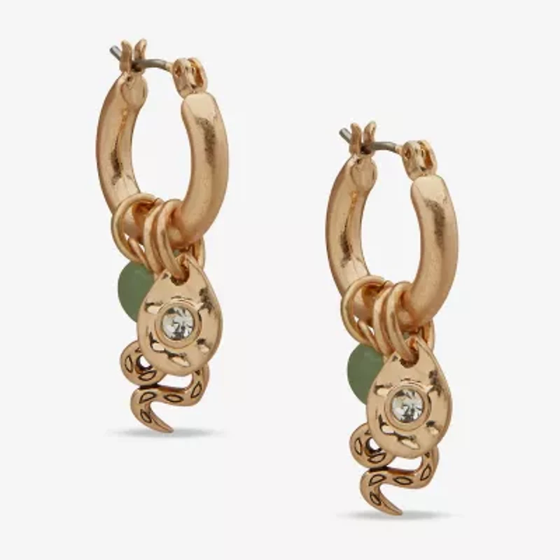 a.n.a Gold Tone Womens 33mm Hoop Earrings