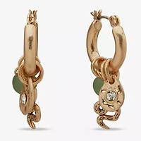 a.n.a Gold Tone Womens 33mm Hoop Earrings