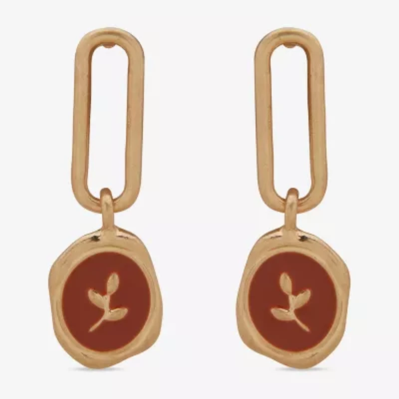 a.n.a Gold Tone Womens Drop Earrings