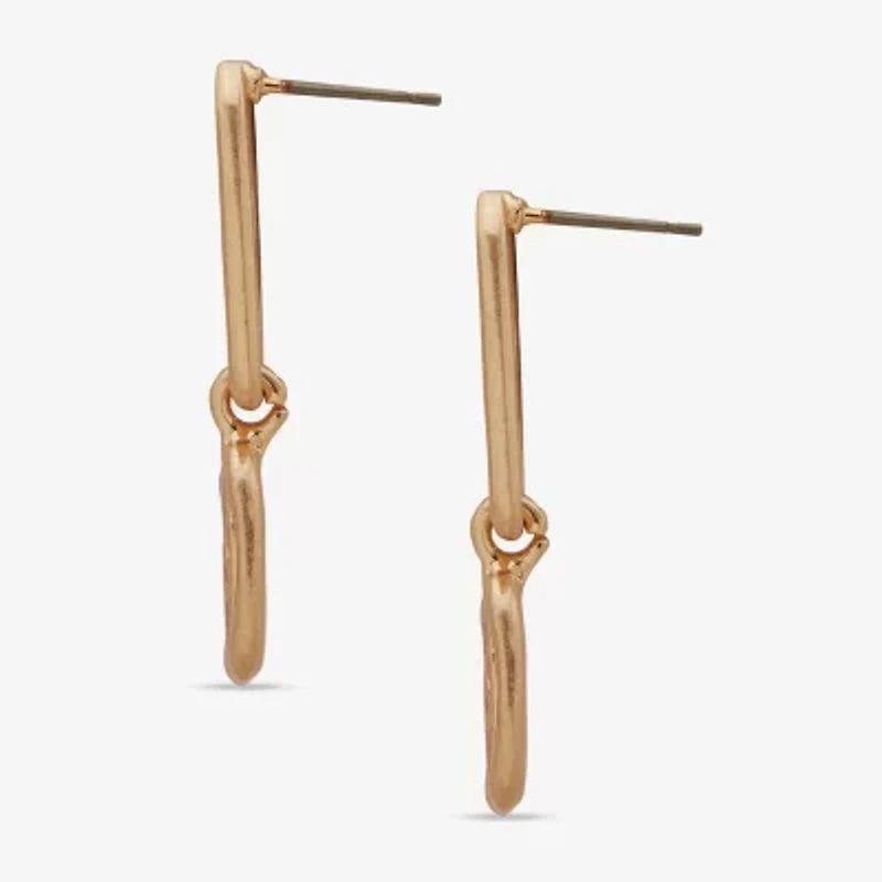 a.n.a Gold Tone Womens Drop Earrings