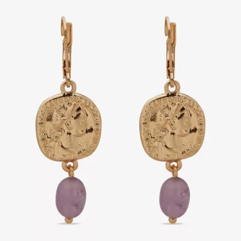 a.n.a Gold Tone Womens Drop Earrings