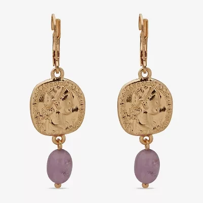 a.n.a Gold Tone Womens Drop Earrings