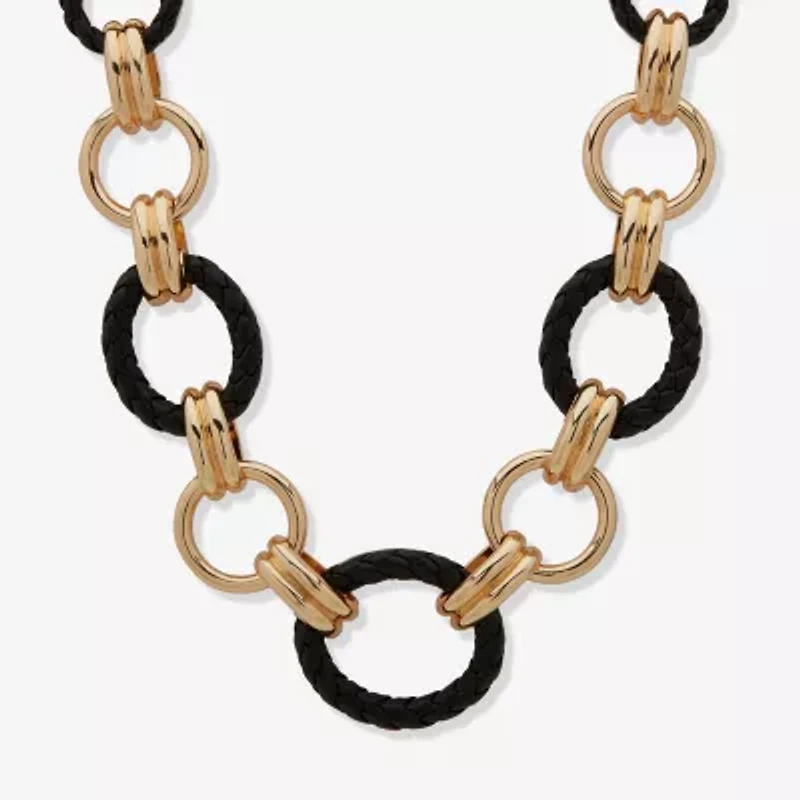 Worthington Gold Tone Womens 18 Inch Collar Necklace