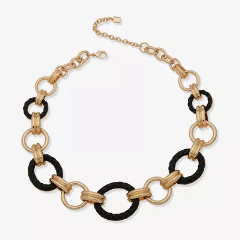 Worthington Gold Tone Womens 18 Inch Collar Necklace