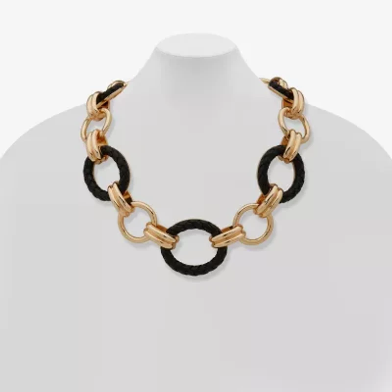 Worthington Gold Tone Womens 18 Inch Collar Necklace
