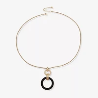 Worthington Gold Tone Womens 34 Inch Pendant Necklace